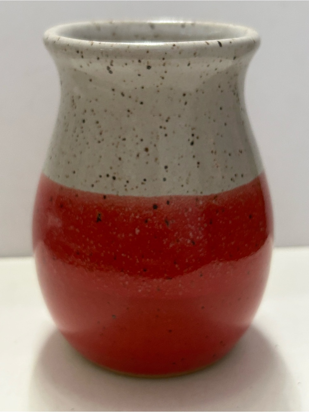 Studio Art Pottery Vase Glazed Speckled Ceramic Signed BR Pottery